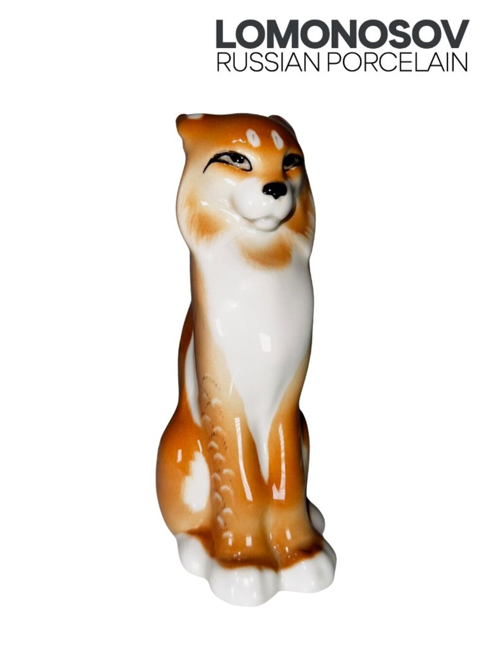 Lomonosov Imperial Russian Porcelain Stoat Ermine Figurine